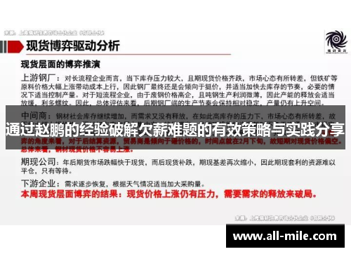 通过赵鹏的经验破解欠薪难题的有效策略与实践分享